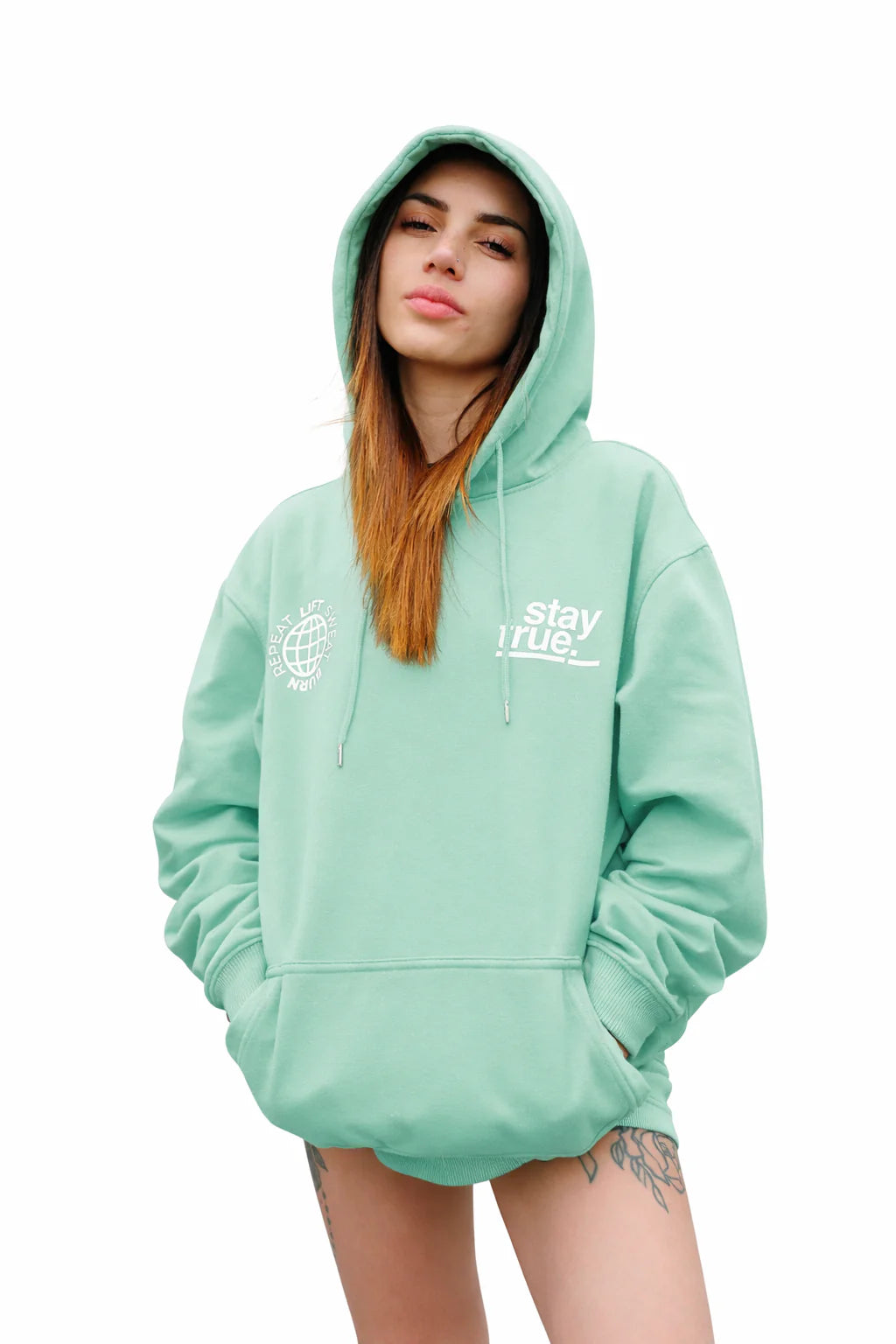 Hoodie BNK-Verde menta